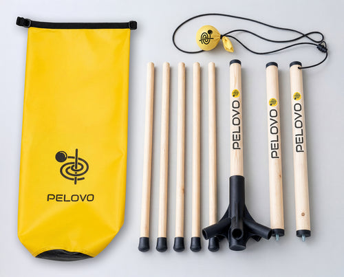 Pelovo Outdoor-Sportgerät mit Einzelteilen und transportablem Aufbau